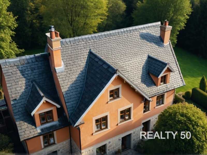 3. Фасад из керамической черепицы